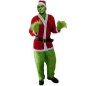 miniatura Disfraz Criatura Verde Peluda Adulto 3