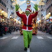 miniatura Disfraz Criatura Verde Peluda Adulto 2