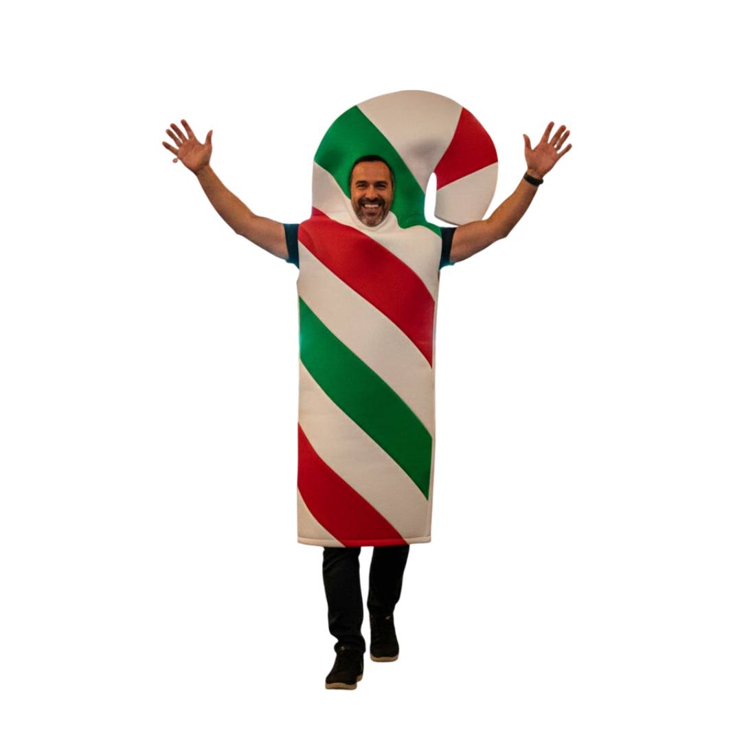 Disfraz Bastón de Caramelo Navideño Adulto 1
