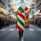 miniatura Disfraz Bastón de Caramelo Navideño Adulto 2