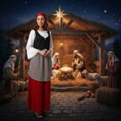 miniatura Disfraz Pastora Campesina Navideña Adulta 2