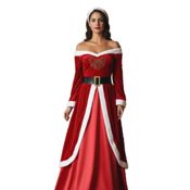 miniatura Disfraz de Mamá Noel Clásico de Lujo 1