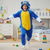 miniatura Pijama Mono Enterizo El Erizo Veloz Infantil 6