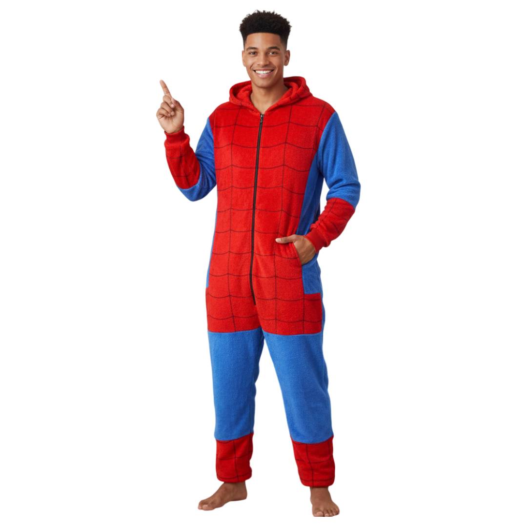 Pijama Mono Enterizo de Superhéroe Araña Adulto 1