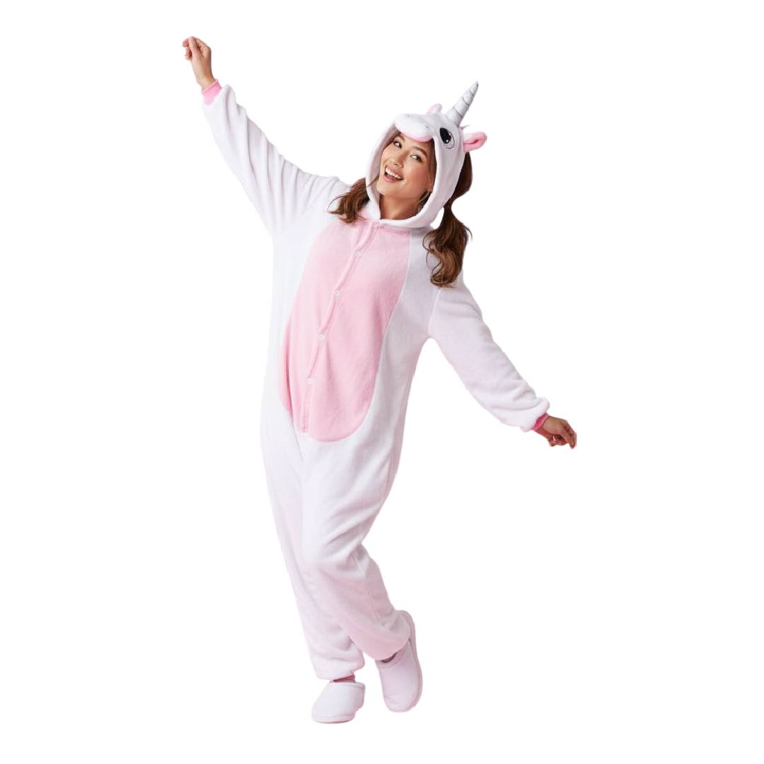 Pijama Mono Enterizo Unicornio Blanco Mujer 1