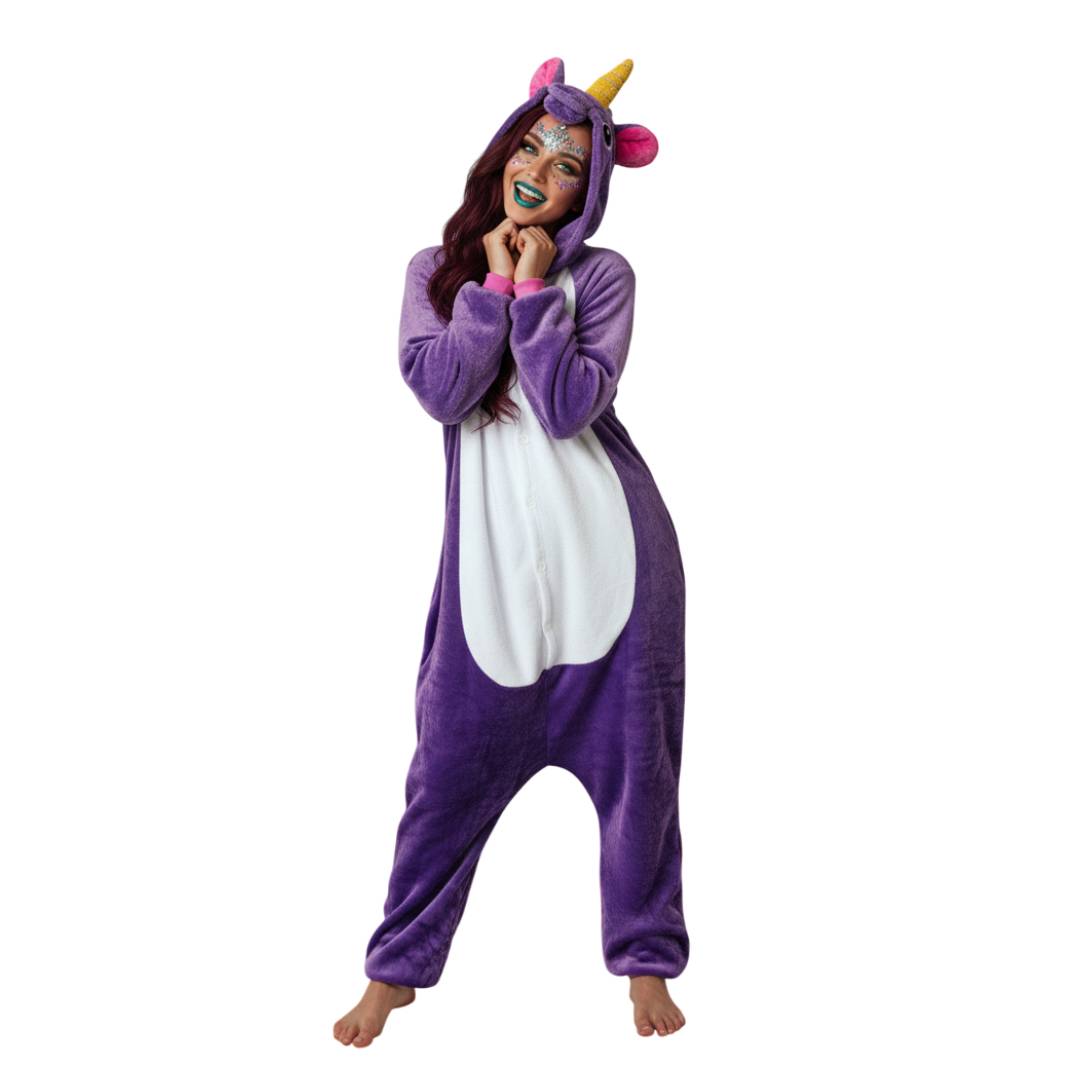 Pijama Mono Enterizo Unicornio Morado Mujer 1