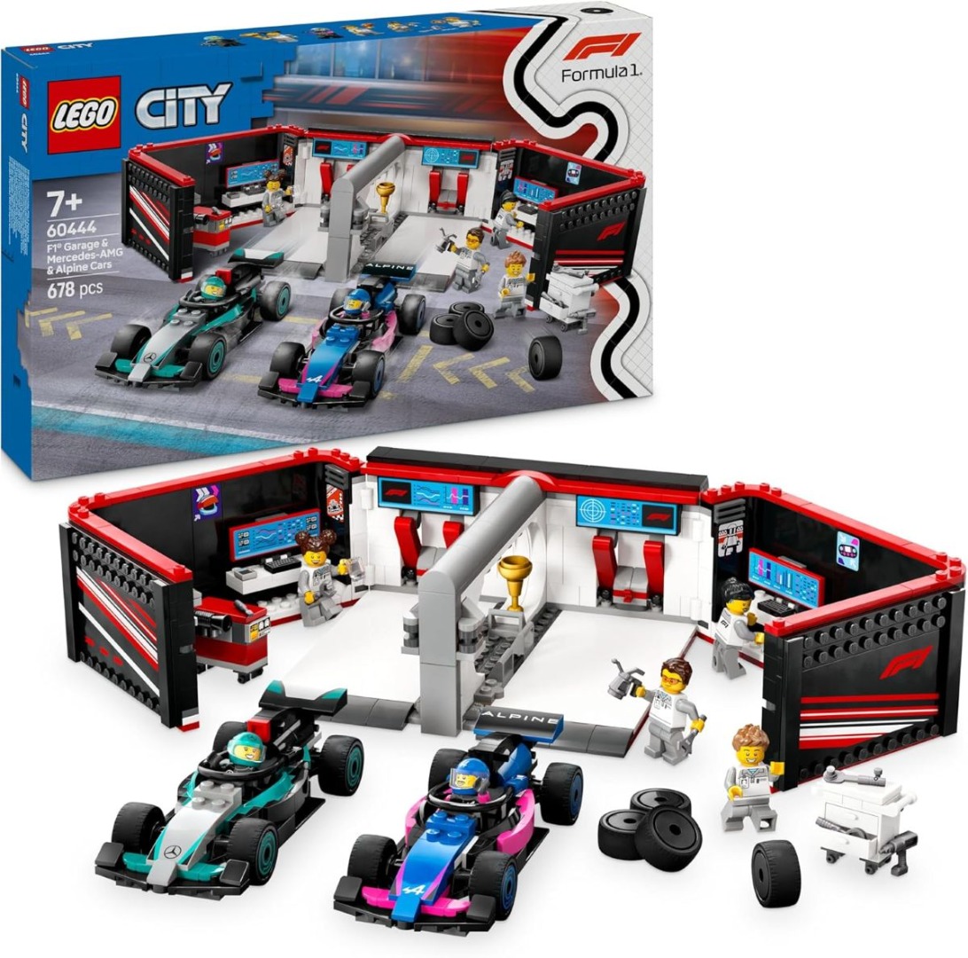 City Garaje de F1 con Coches Mercedes-AMG y Alpine