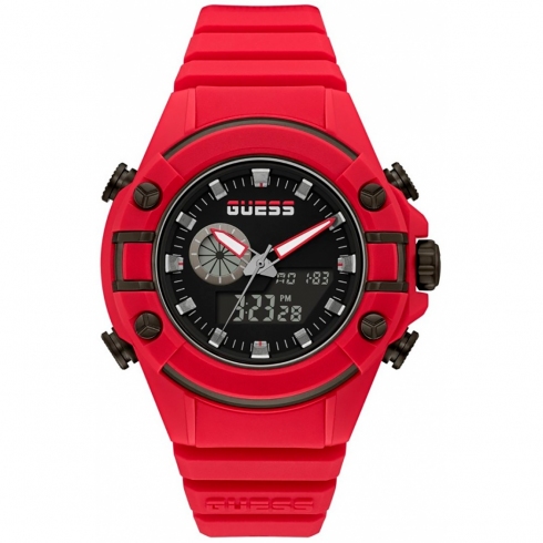 Guess G Force Gw0269g5 Reloj De Pulsera Analógico / Digital Unisex Color Rojo