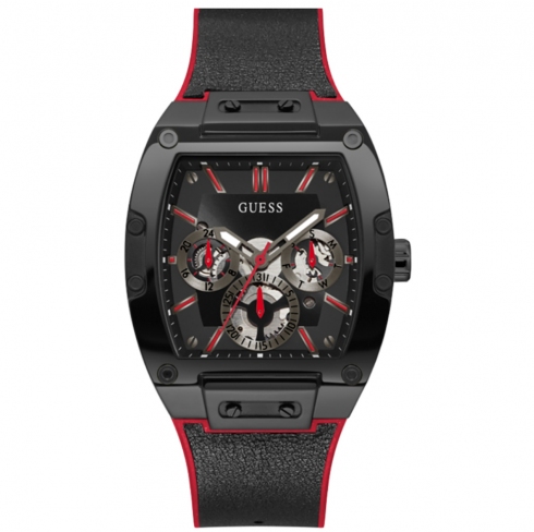Guess Phoenix Gw0202g7 Reloj De Pulsera Analógico Para Hombre Color Negro