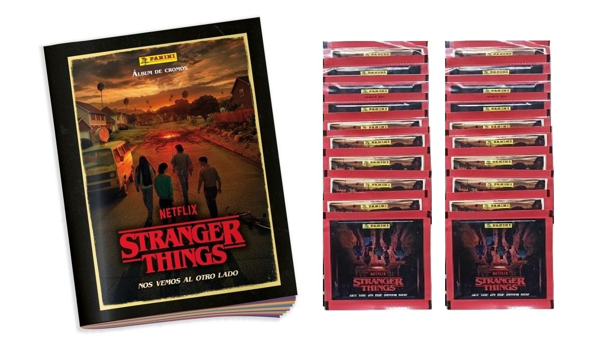 Álbum vacío y 20 sobres Stranger Things Nos vemos al otro lado 1