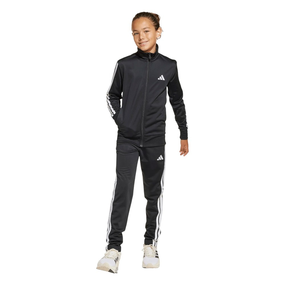Imagen CHANDAL ADIDAS 3BANDAS J 3S TR TS 205 NEGRO JD6502 CONJUNTO NIÑO NIÑA