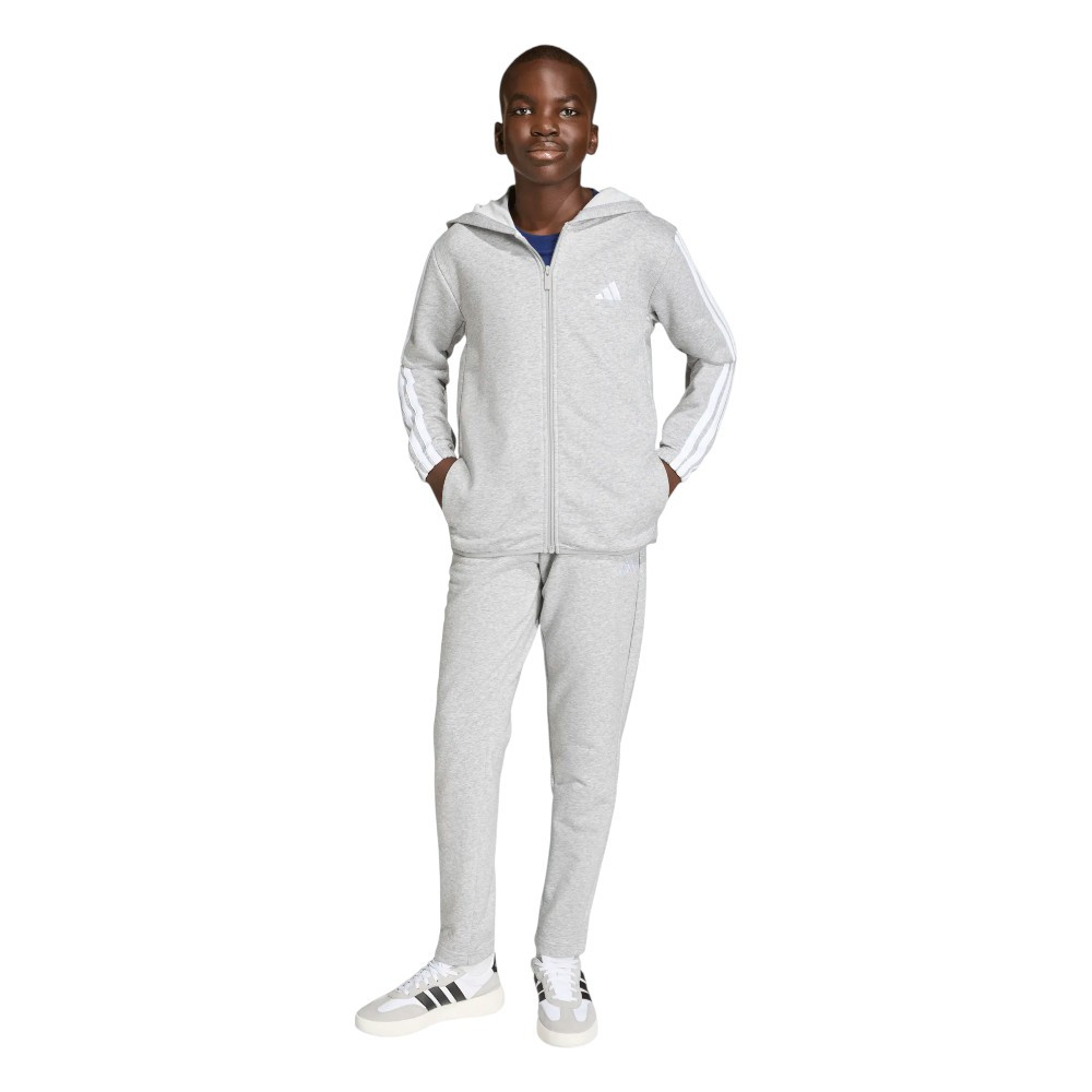Imagen CHANDAL ADIDAS 5 J 3BANDAS 220 GRIS BLANCAS KE0992 CONJUNTO NIÑO NIÑA