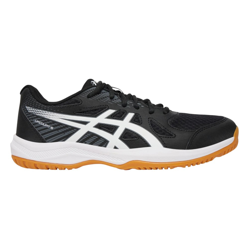 Imagen ZAPATILLAS ASICS UPCOURT 6 INDOOR NEGRO BLANCAS 1071A104-001 VOLEY VOLEIBOL HOMBRE