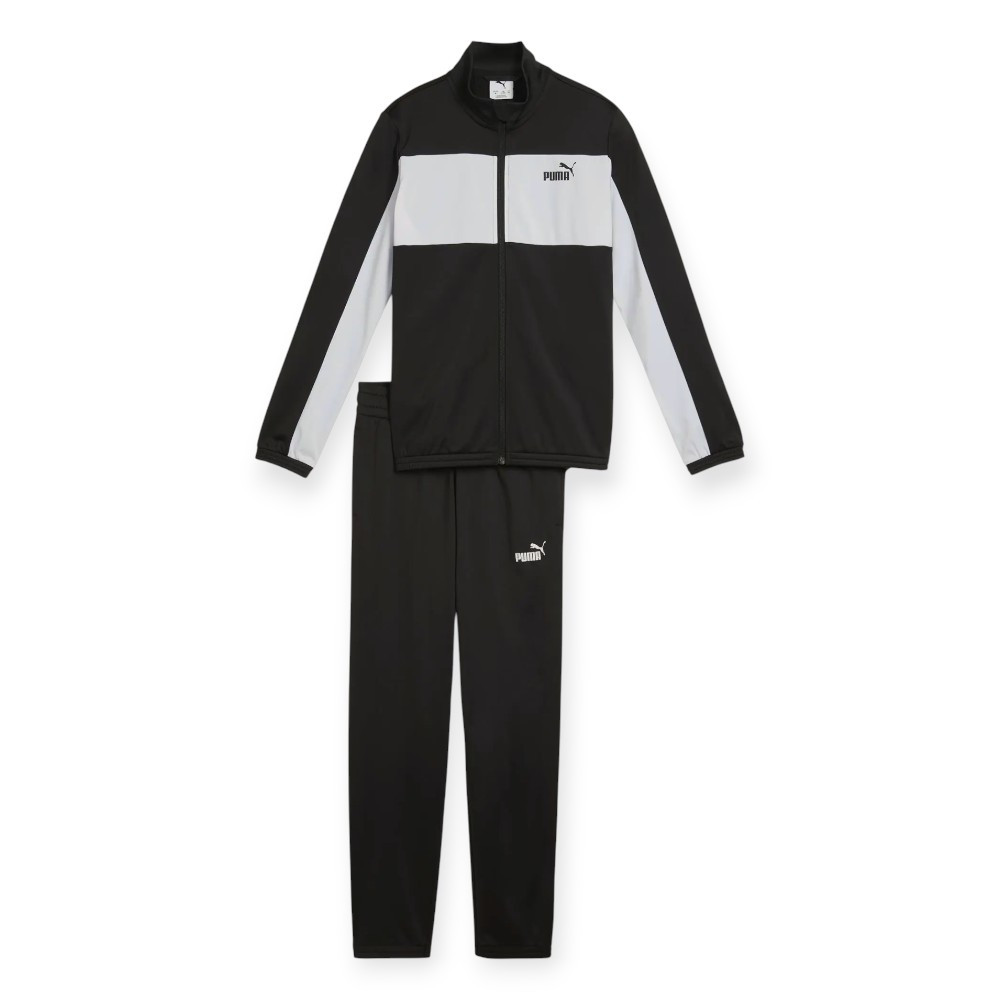Imagen CHANDAL PUMA POLY COLORBLOCK NEGRO BLANCAS 687361-01 CONJUNTO NIÑO TRACKSUIT