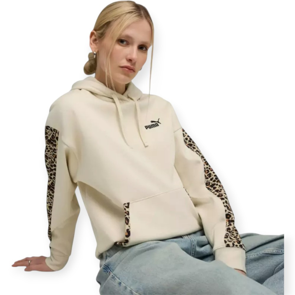 Imagen SUDADERA PUMA ESSENTIALS GRAPHIC ANIMAL C BEIGE C ALPINE 688084-87 HOODIE MUJER