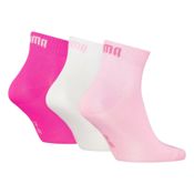 miniatura Imagen CALCETINES PUMA PLAIN PACK 3 PARES ROSA BLANCAS FUCSIA 701230337-422 UNISEX MEDIA ALTURA