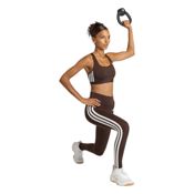 miniatura Imagen SUJETADOR ADIDAS OPTIME ESSENTIALS 3 STRIPES MS MARRON OSCURO CAAUME BLANCAS KA4708 BRA DEPORTIVO MUJER