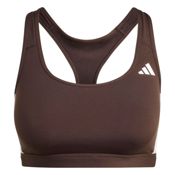 miniatura Imagen SUJETADOR ADIDAS OPTIME ESSENTIALS 3 STRIPES MS MARRON OSCURO CAAUME BLANCAS KA4708 BRA DEPORTIVO MUJER