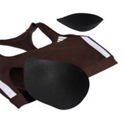 miniatura Imagen SUJETADOR ADIDAS OPTIME ESSENTIALS 3 STRIPES MS MARRON OSCURO CAAUME BLANCAS KA4708 BRA DEPORTIVO MUJER