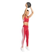 miniatura Imagen LEGGINGS ADIDAS OPTIME ESSENTIALS 3 STRIPES L ROJA BLANCAS KF8557 MALLAS MUJER