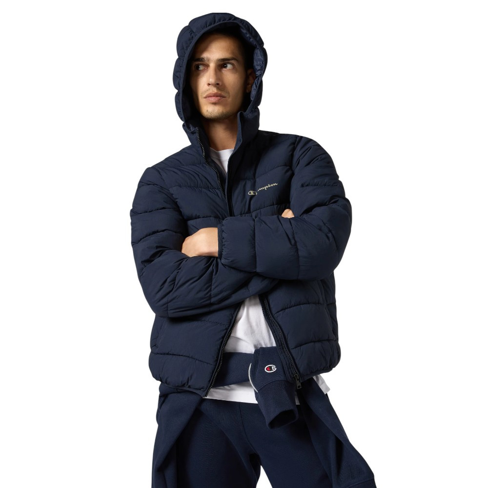 Imagen CHAQUETON CHAMPION OUTDOOR CON GORRO AZUL MARINO 221548-BS501 CHAQUETA CASUAL HOMBRE