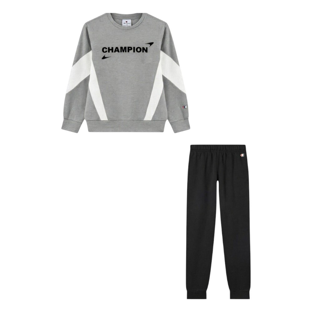 Imagen CHANDAL CHAMPION SWEATSUIT NEGRO GRIS 307299-ES076 PANTALON NIÑO NIÑA