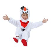 miniatura Disfraz de Muñeco de Nieve Bebé – Mono Capucha Patucos y Pañuelo 2