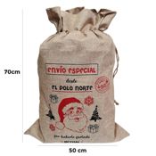 miniatura Saco de Papá Noel de Lino 70x50 cm 3