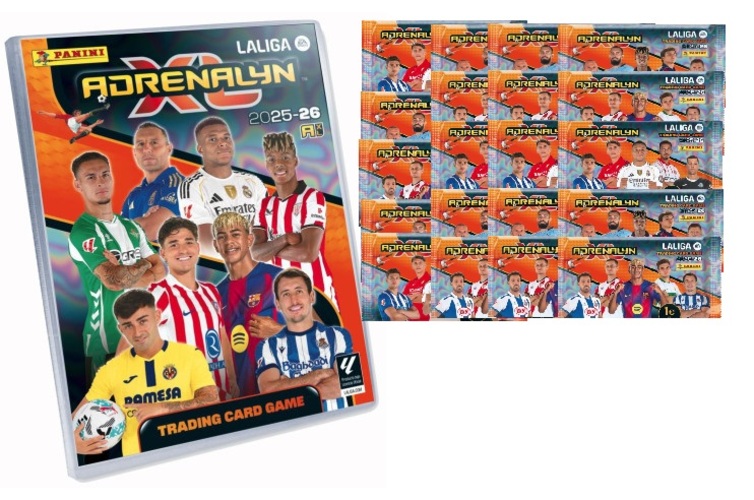 Adrenalyn XL 2025 2026 Archivador vacío + 20 sobres Colección Panini