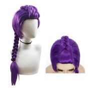miniatura Peluca K-pop Lila Trenza Larga 3