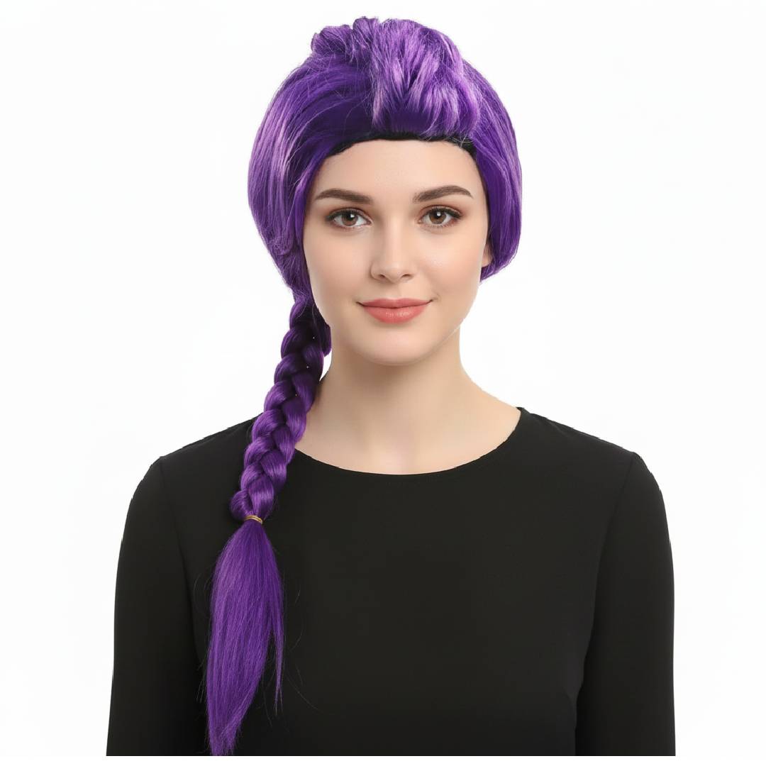 Peluca K-pop Lila Trenza Larga 1
