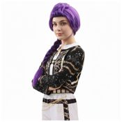 miniatura Peluca K-pop Lila Trenza Larga 2