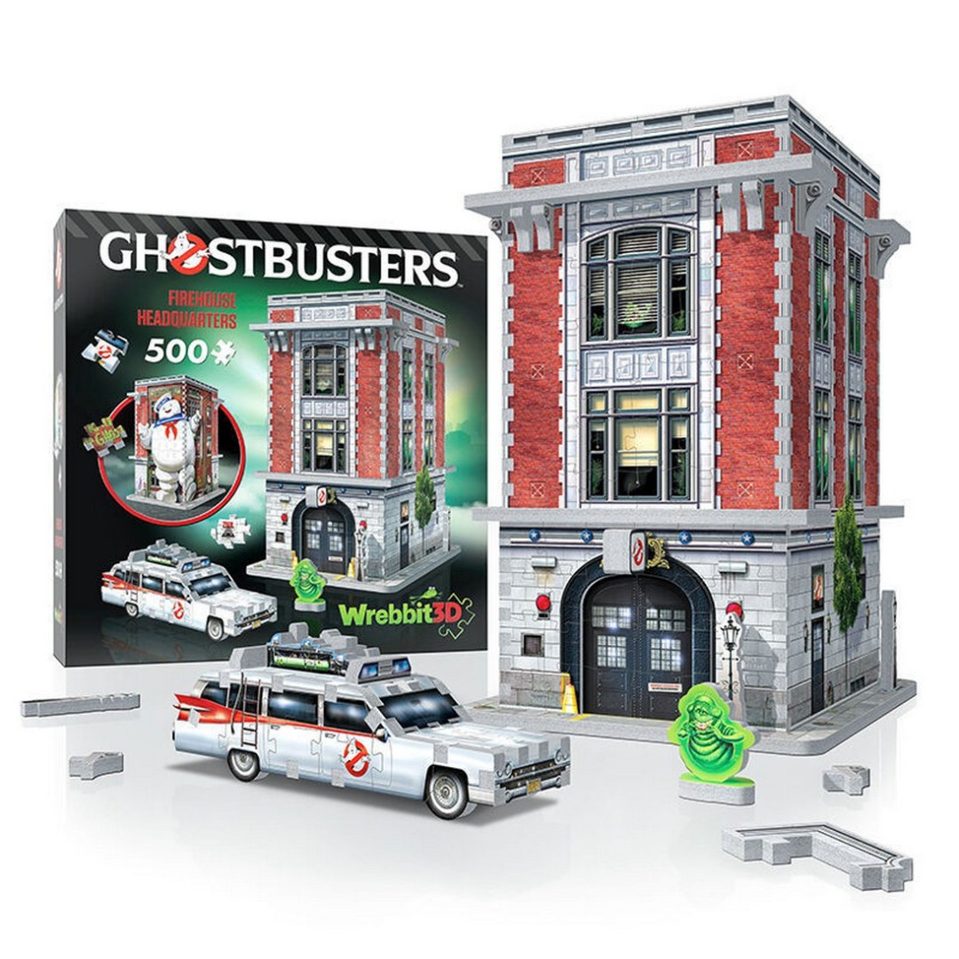 Puzle 3D Coche y Cuartel Cazafantasmas Ghostbusters 500pz 1