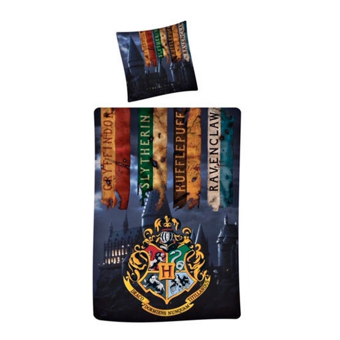 Funda Nórdica Reversible Harry Potter Escudo Hogwarts 9 3/4 más 1 Funda Cojín para Cama 90 ó 105cm 1