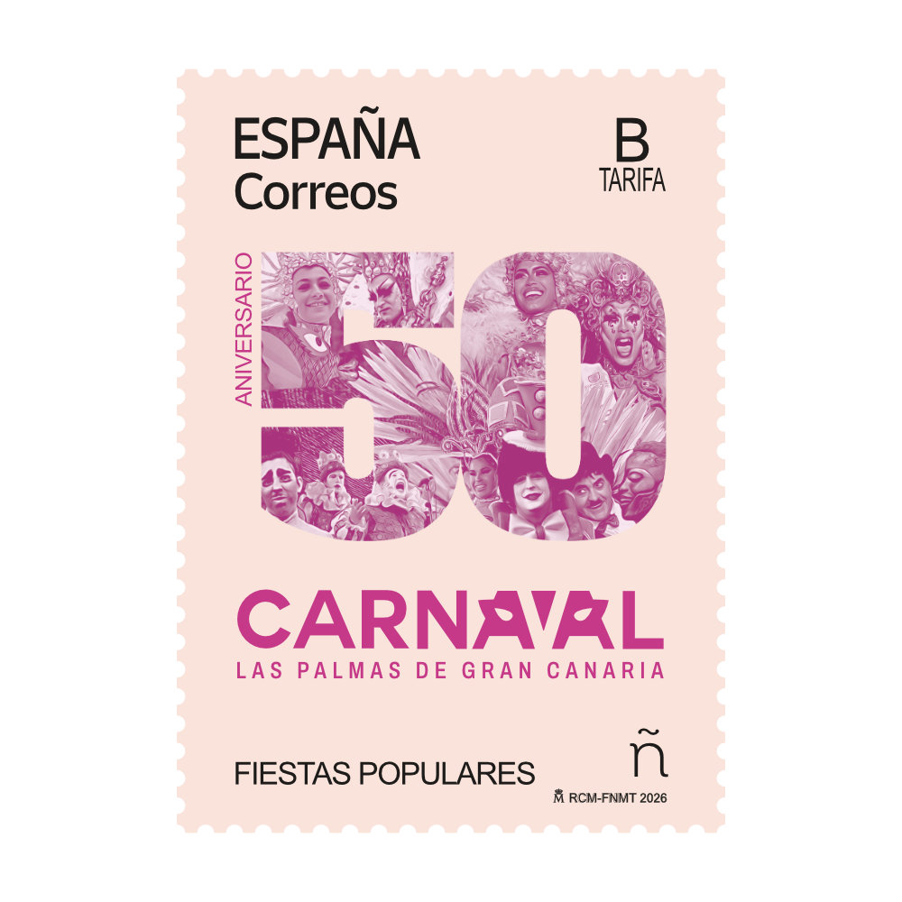 Sello 50 años del Carnaval de Las Palmas de Gran Canaria