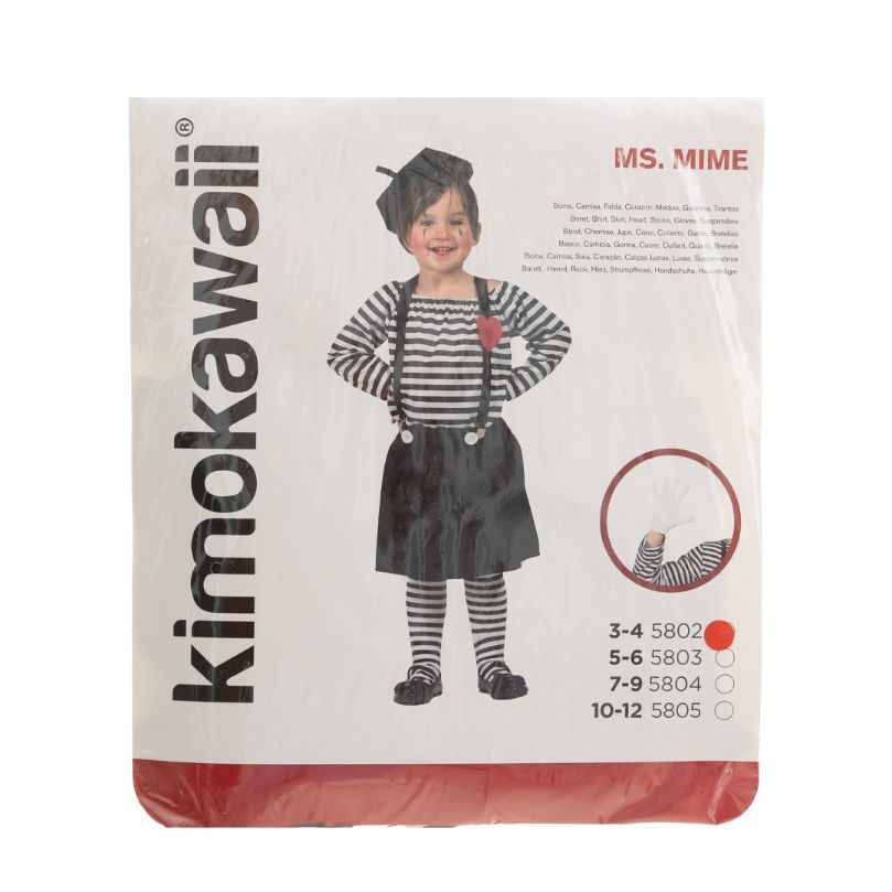 Disfraz Infantil de Mimo Niña con Boina