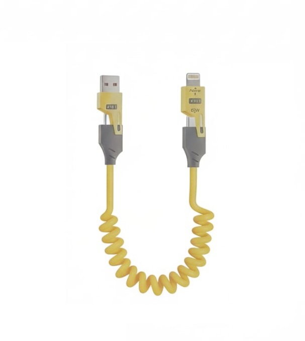 Cable 4 en 1 Carga rápida USB Multi-Conector Amarillo Karawan L 1