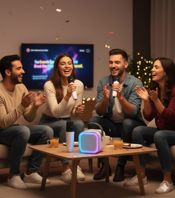 miniatura Altavoz Karaoke K12 Portátil con Micrófono Bluetooth y Batería Recargable 2