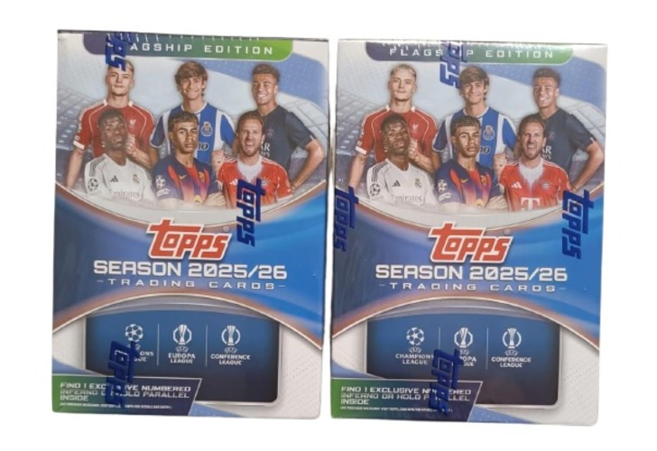 Topps UEFA Club Competitions 2025/26 Flagship Edition Value Box 2 unidades
