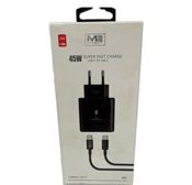 miniatura Cargador 45W Tipo C Alta Potencia M2 Negro 1