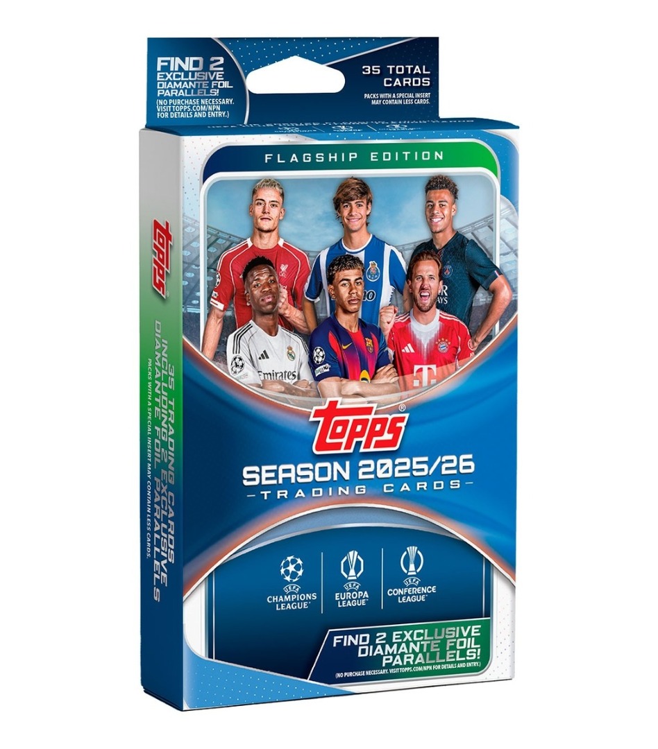 Topps UEFA Club Competitions 2025/26 Europa Caja para colgar con 35 sobres