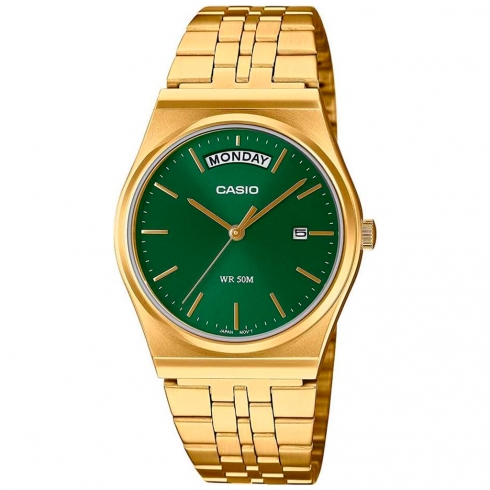 Casio Mtp-b146g-3avdf Reloj de Pulsera Analógico Unisex Color Dorado