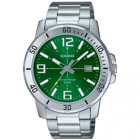 Casio Mtp-vd01d-3bvudf Reloj de Pulsera Analógico Para Hombre Color Verde