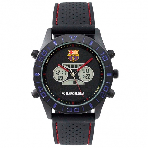 FcBarcelona 7004004 Reloj de Pulsera Analógico / Digital Para Hombre Color Negro