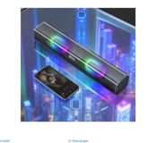 miniatura Altavoz Bluetooth Portátil HYX081 con Luces LED y Sonido Estéreo Inalámbrico 5