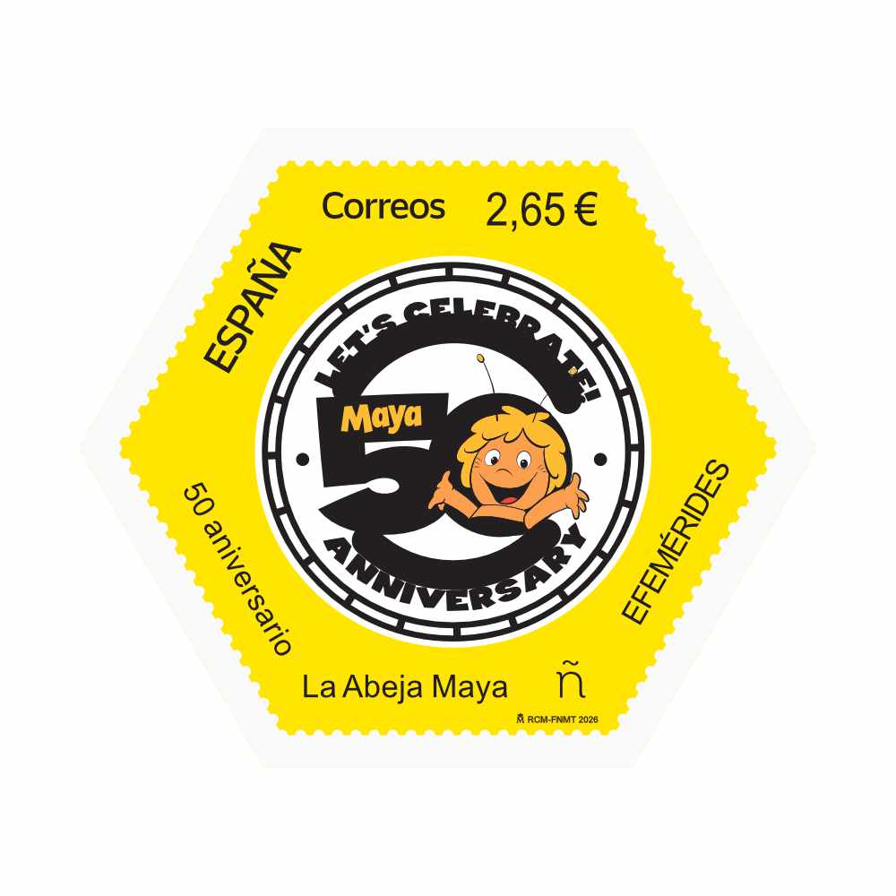 Sello 50 aniversario Abeja Maya