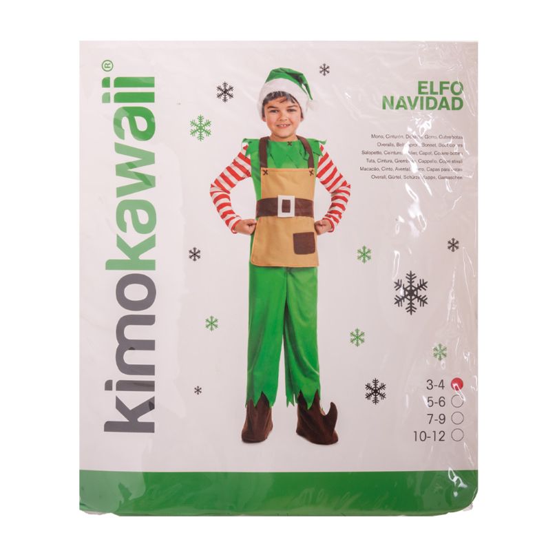 Disfraz Infantil Elfo Navidad Verde