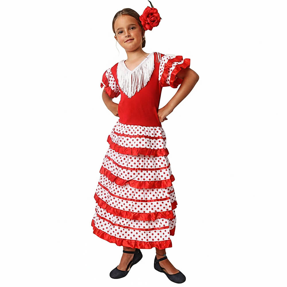 Disfraz de Sevillana Flamenca con Volantes Infantil 1
