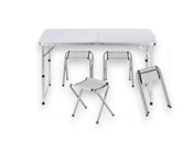 miniatura Conjunto Mesa Plegable + 4 Sillas Camping 120x60x70 cm 2