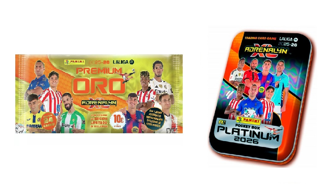 Sobre Premium Oro + Pocket Box Platinum Lata Pequeña Adrenalyn XL LaLiga EA Sports 2025 2026 Colección Panini